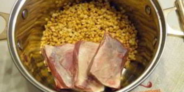 гороховый суп-пюре с мясом