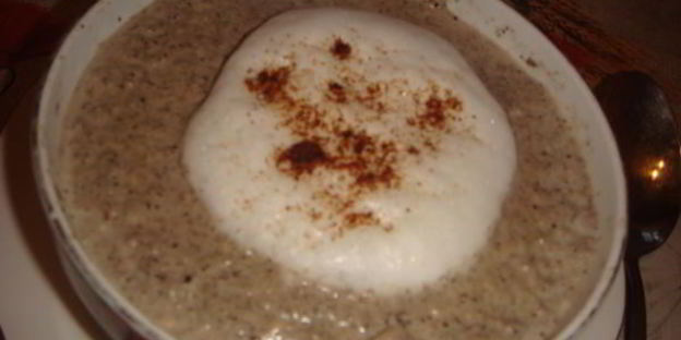 грибной суп-пюре капучино