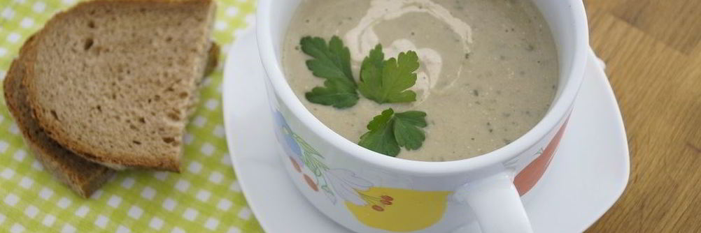 Грибной суп пюре с тахиной без масла