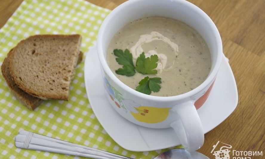 Рецепт грибного супа пюре с тахиной без масла