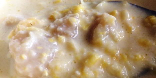 кукурузный суп-пюре с гребешками