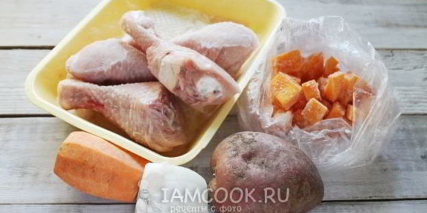 куриный суп-пюре с тыквой