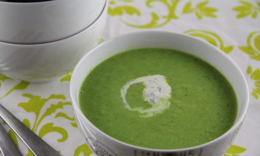 Рецепт очень овощного супа-пюре из зеленого горошка