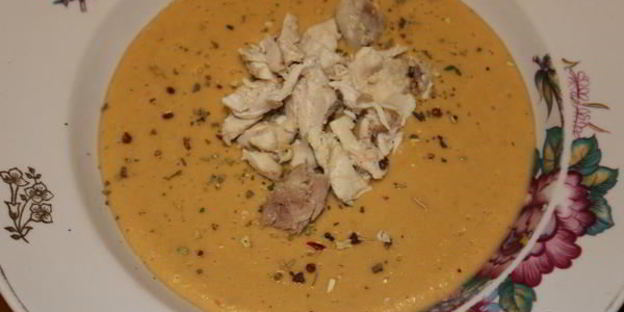 пикантный суп-пюре из красной чечевицы