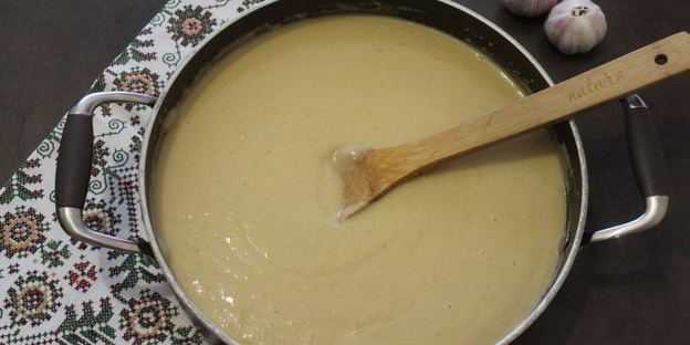 сливочно-чесночный суп-пюре