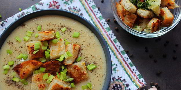 сливочно-чесночный суп-пюре