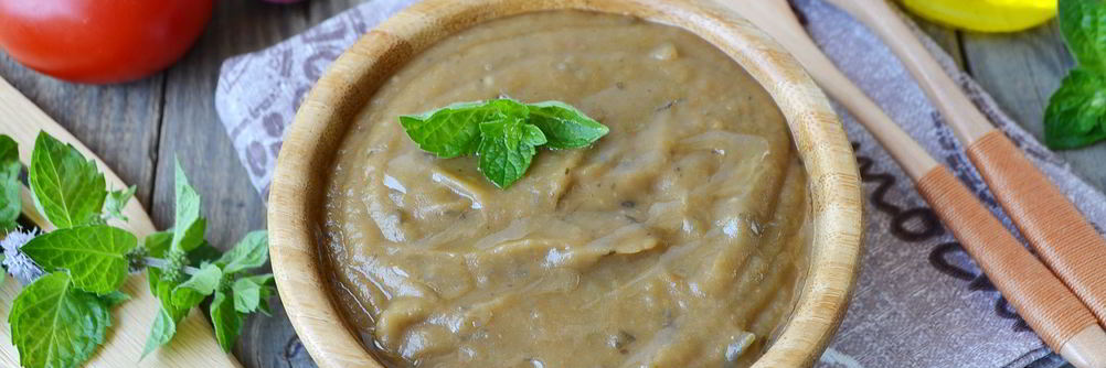 Суп-пюре из баклажанов и помидоров