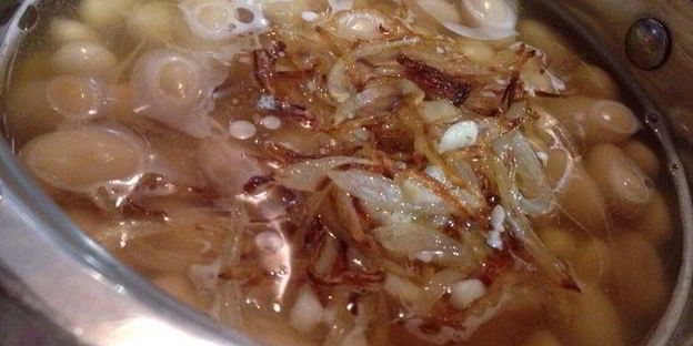 суп-пюре из белой фасоли