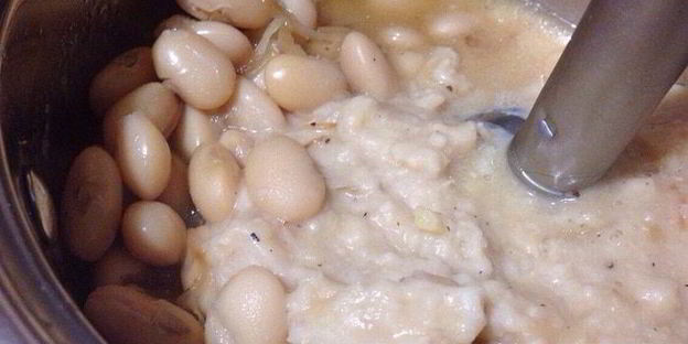 суп-пюре из белой фасоли