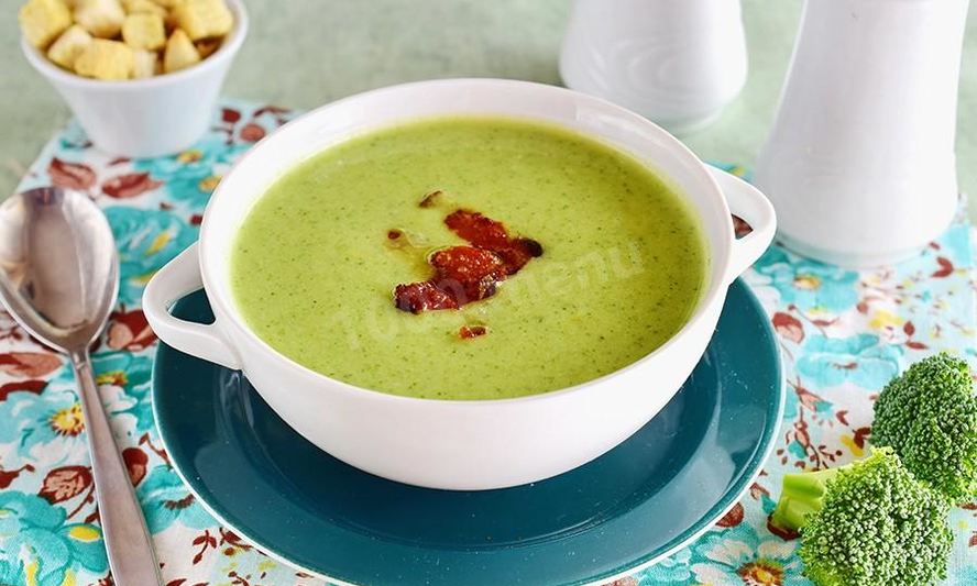 Рецепт супа пюре из брокколи с сыром