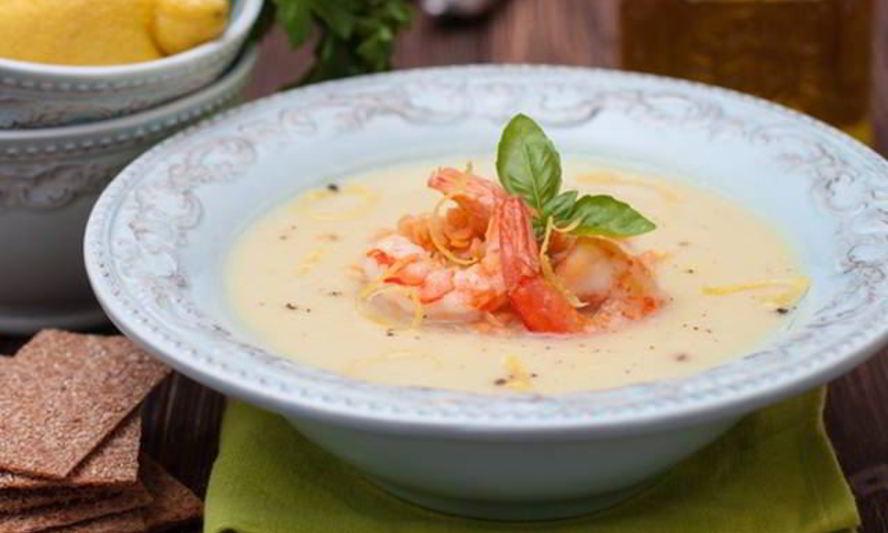 Рецепт супа-пюре из чечевицы с креветками