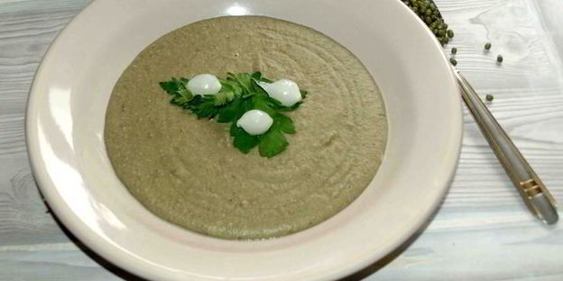 суп-пюре из маша с орегано