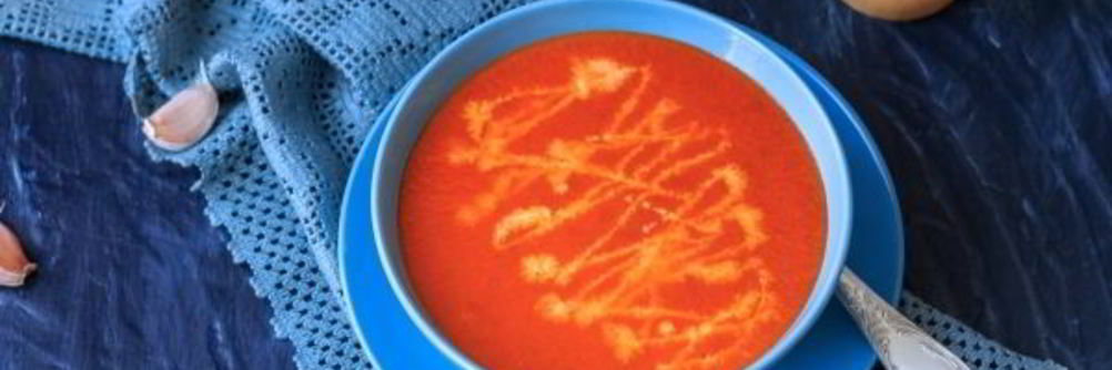 Суп-пюре из печеного перца