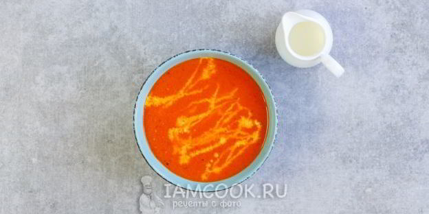 суп-пюре из печеного перца