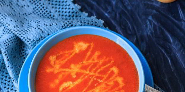 суп-пюре из печеного перца