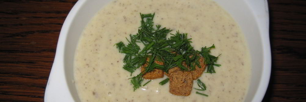 Суп-пюре из шампиньонов