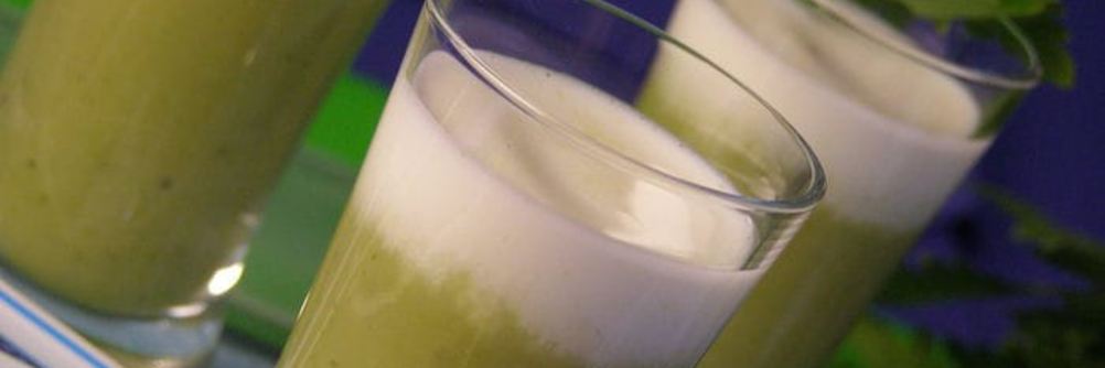 Суп-пюре из цукини с мятой