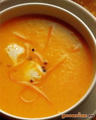 Суп-пюре из цветной капусты с морковью