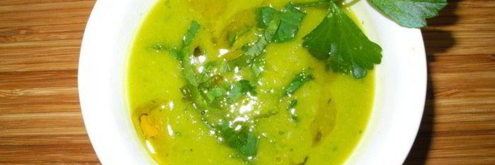 Суп-пюре из тыквы и горошка