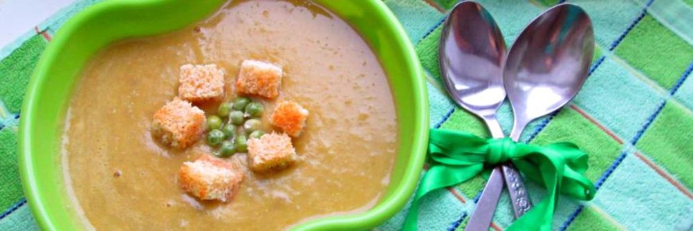 Суп-пюре из зеленого горошка