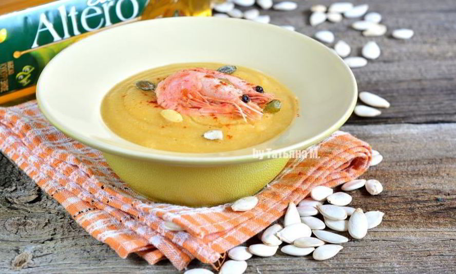 Рецепт супа-пюре с креветками