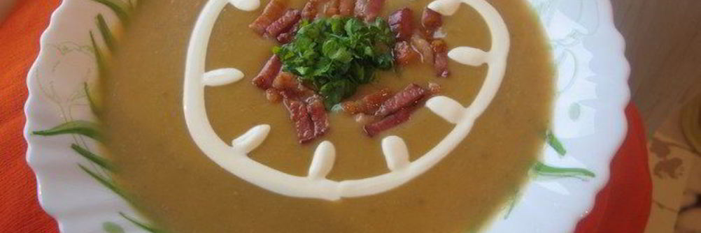 Суп-пюре с тыквой на бульоне из сухих белых грибов