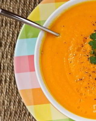 Суп-пюре с яблоками и морковью