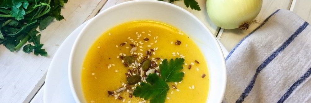 Суп-пюре с запеченной тыквой