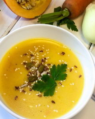 Суп-пюре с запеченной тыквой