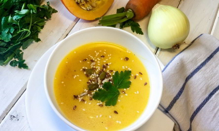 Рецепт супа-пюре с запеченной тыквой