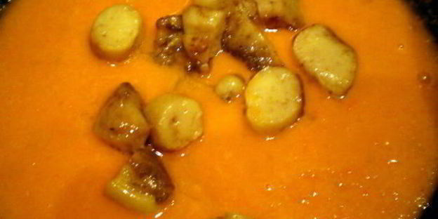 томатный суп-пюре с костным мозгом