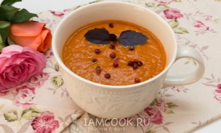 Рецепт томатного супа-пюре с нутом