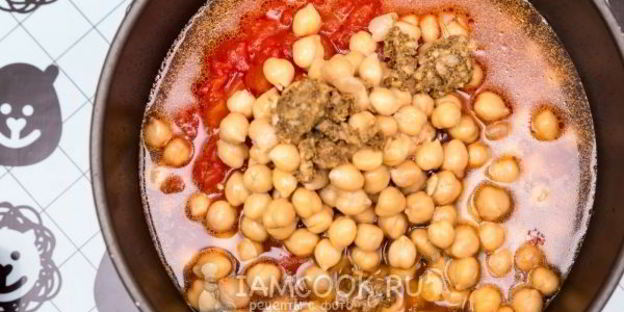 томатный суп-пюре с нутом