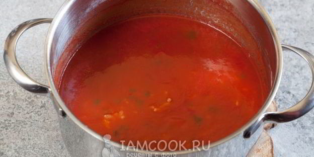 томатный суп-пюре с рисом