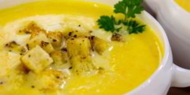 тыквенный суп-пюре с ароматными сухариками