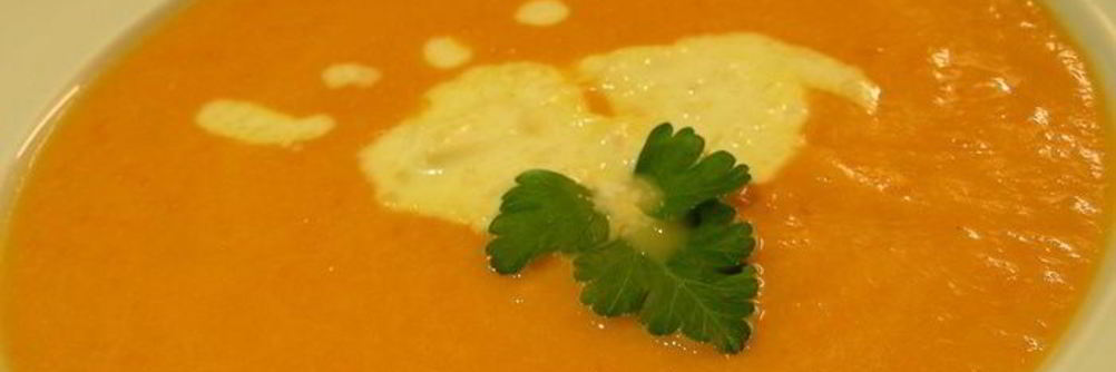 Тыквенный суп-пюре с имбирным кремом