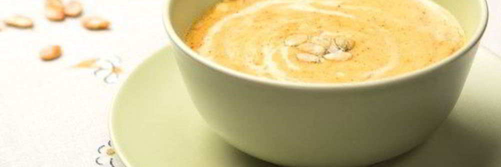 Тыквенный суп-пюре с карамелизованными семечками