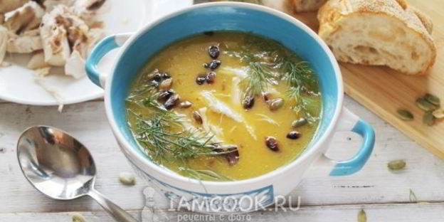 тыквенный суп-пюре с курицей