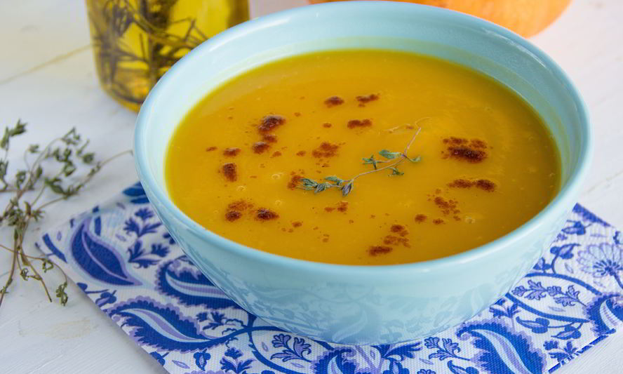 Рецепт тыквенного супа-пюре с паприкой и тимьяном