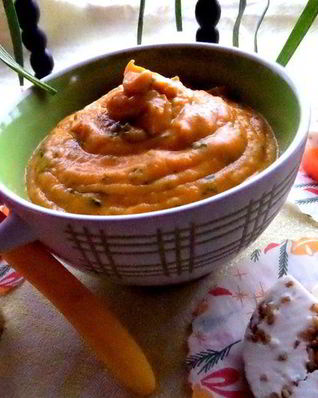 Тыквенный суп-пюре со шпинатом