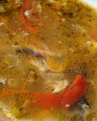 Суп рыбный с вином