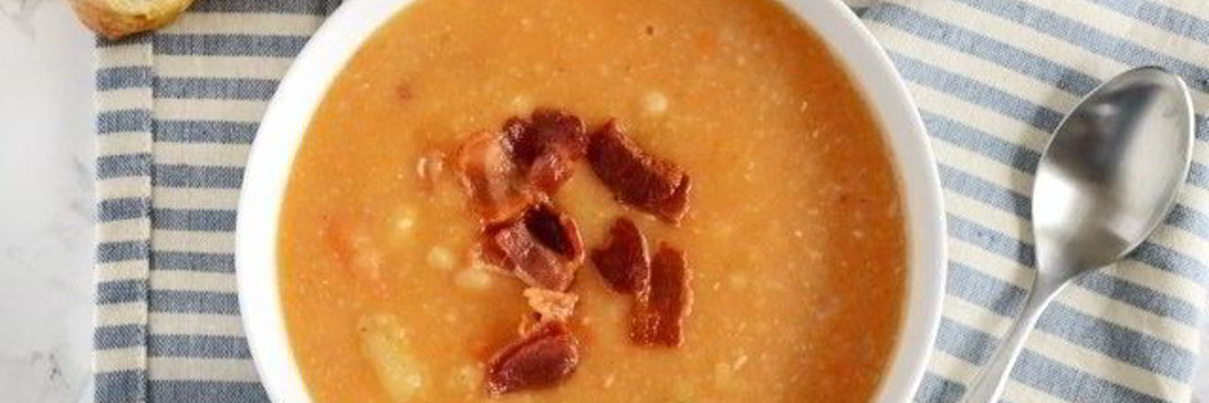 Суп с белой фасолью и беконом