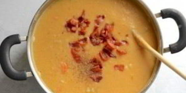 суп с белой фасолью и беконом