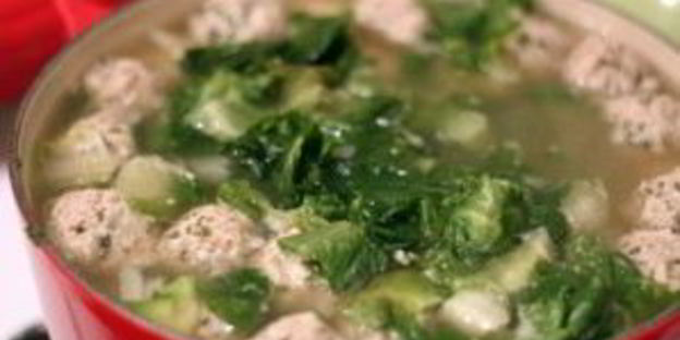 суп с фрикадельками из индейки