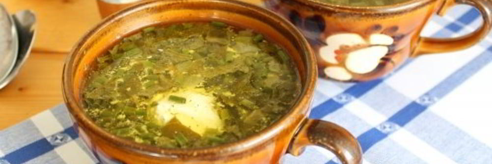 Суп с курицей и щавелем