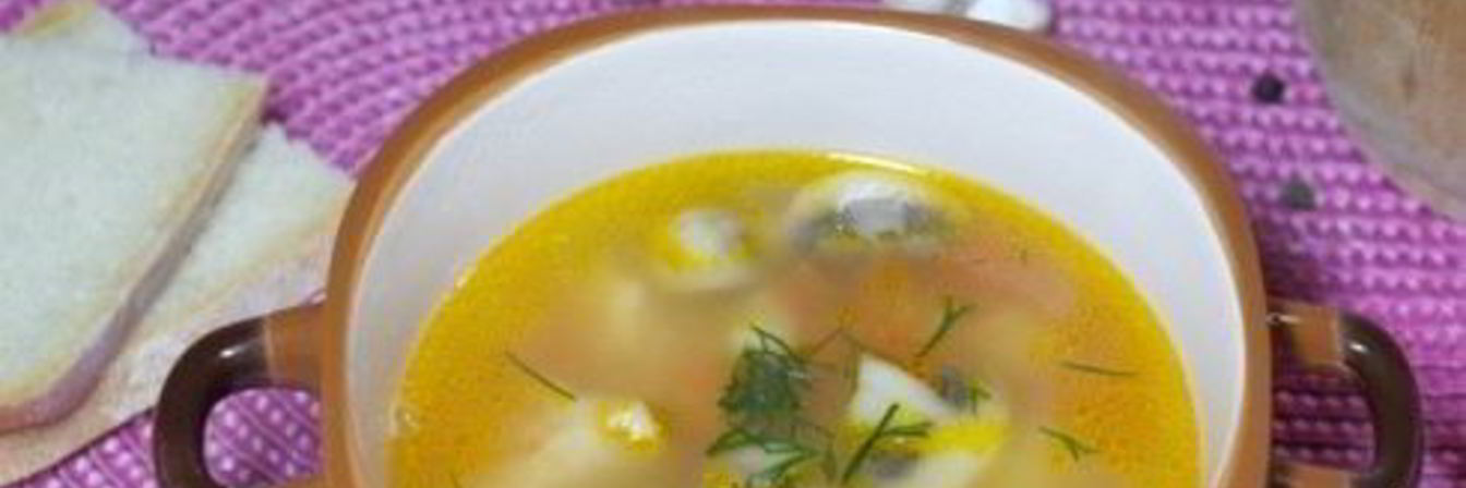 Суп со свининой и грибами