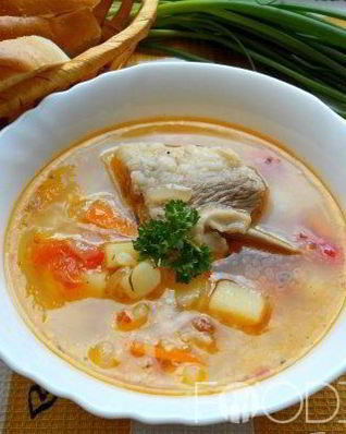 Суп со свиными ребрышками