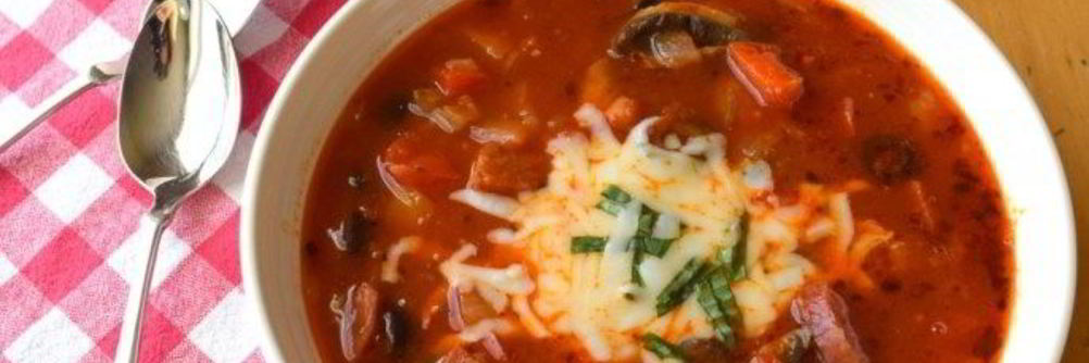 Суп в стиле пиццы