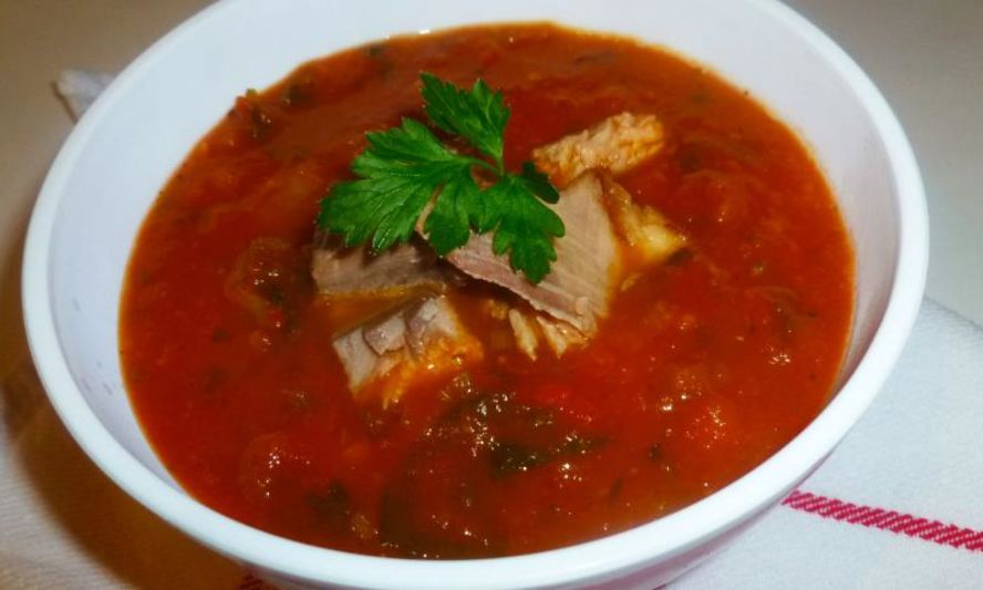 Рецепт томатна-сельдерейного суп с рыбой