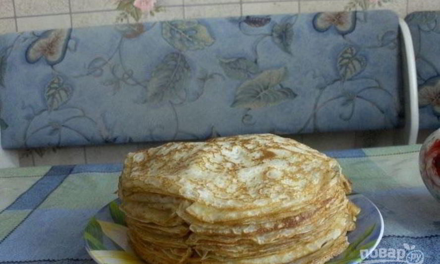 Рецепт блинчиков ажурных на молоке